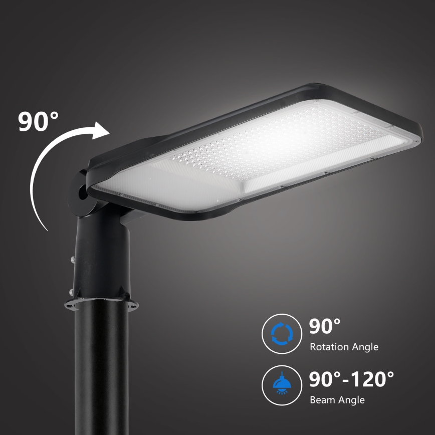 Brilagi - LED Outdoor Street Lamp with 4 m Pole and Articulated Joint URBANLIGHT LED/200W/230V Black IP65