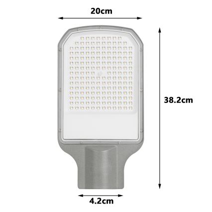Brilagi - LED Outdoor Street Lamp URBANLIGHT LED/100W/230V Grey IP65