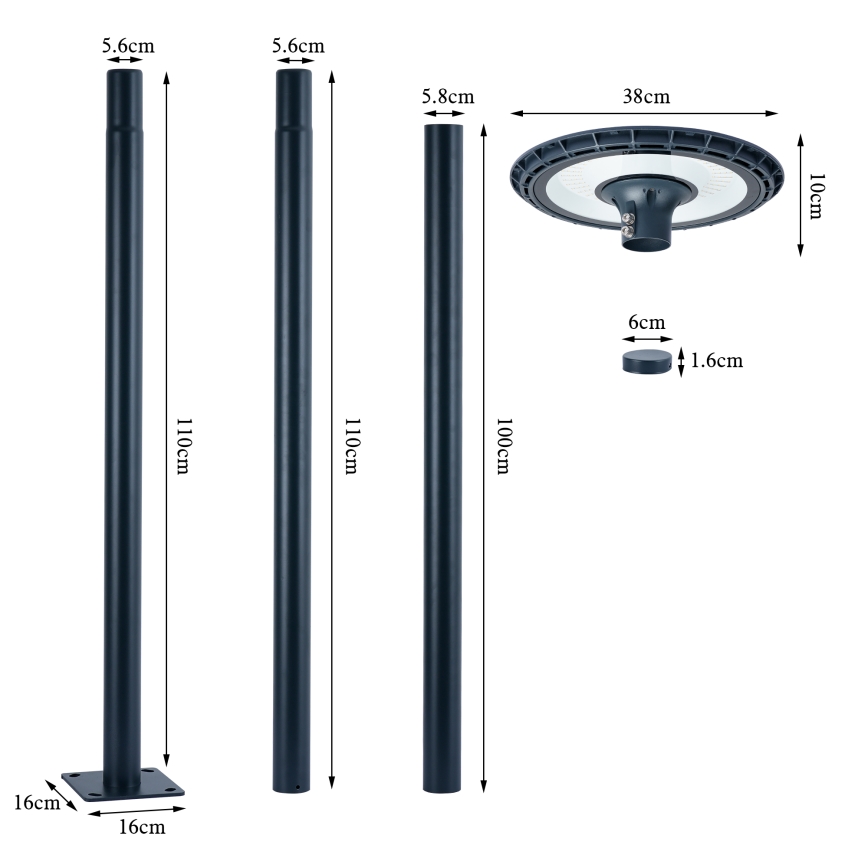 Brilagi - LED Outdoor Street Lamp URBANSPARK LED/120W/230V Anthracite IP65