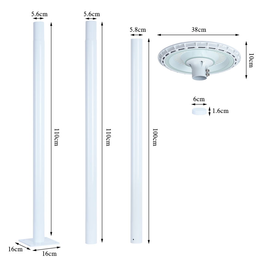 Brilagi - LED Outdoor Street Lamp URBANSPARK LED/120W/230V White IP65