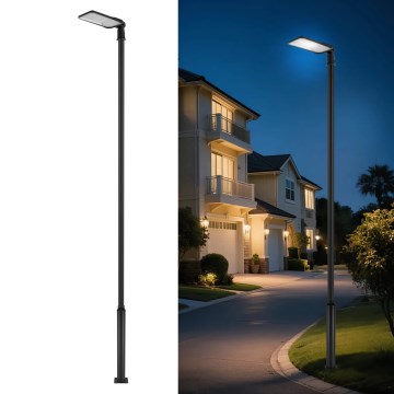 Brilagi - LED Outdoor Street Lamp with 5 m Pole and Swivel Joint URBANLIGHT LED/200W/230V Black IP65