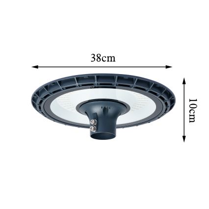 Brilagi - URBANSPARK 120W LED Outdoor Street Light with 5 m Post, 230V, Anthracite, IP65
