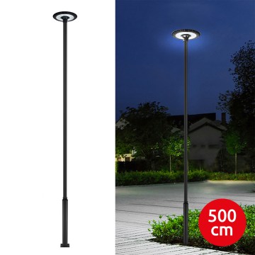 Brilagi - LED Outdoor Street Lamp with 5 m Pole URBANSPARK LED/120W/230V Black IP65