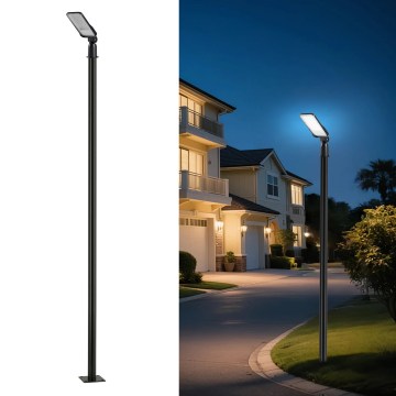Brilagi - LED Outdoor Streetlight with 3 m Pole and Swivel Joint URBANLIGHT LED/50W/230V Black IP65
