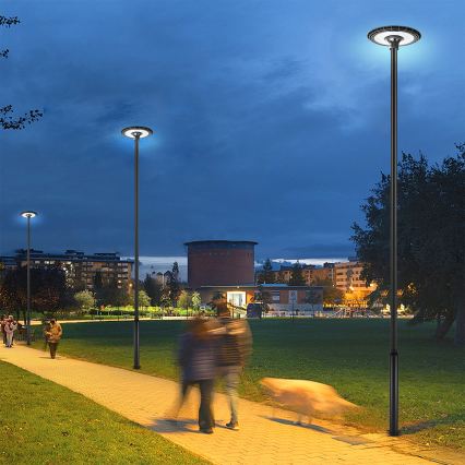 Brilagi - LED Outdoor Street Lamp with 5 m Pole URBANSPARK LED/120W/230V Black IP65