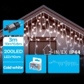 Brilagi - LED Outdoor String Lights, 200 LEDs / 8 Modes, 13 x 0.6 m, IP44, Cool White