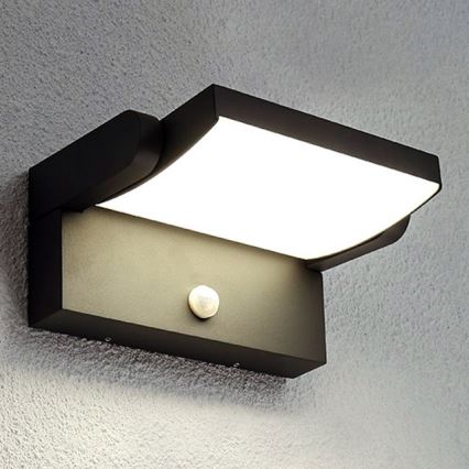 BRILAGI - LED outdoor wall light with motion and dusk sensor ANKLE LED/12W/230V IP65 black