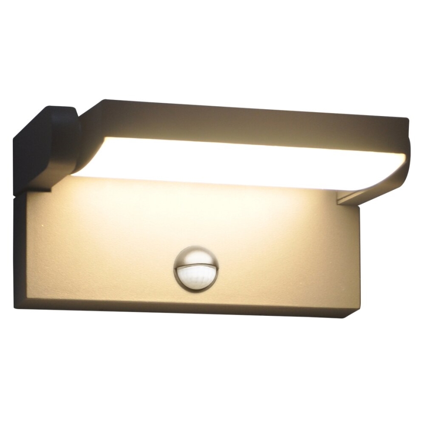 BRILAGI - LED outdoor wall light with motion and dusk sensor ANKLE LED/12W/230V IP65 black