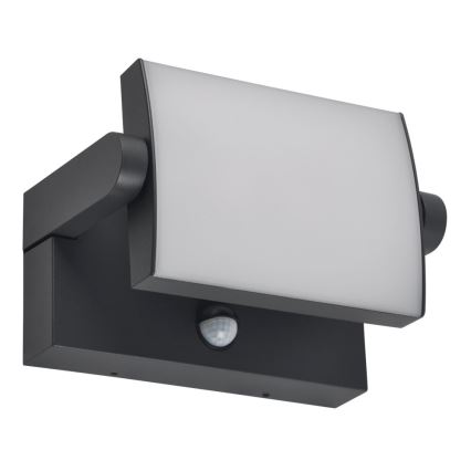 BRILAGI - LED outdoor wall light with motion and dusk sensor ANKLE LED/12W/230V IP65 black