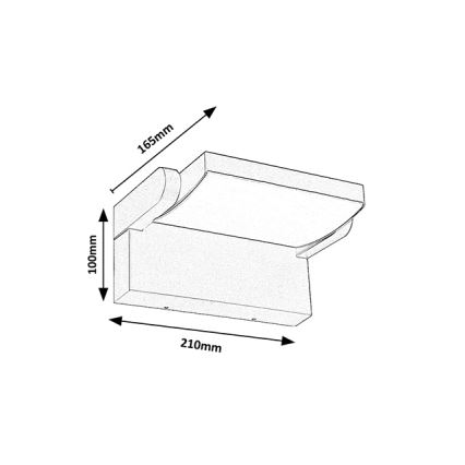 Brilagi - LED Outdoor wall light ANKLE LED/18W/230V 3000K IP65 anthracite