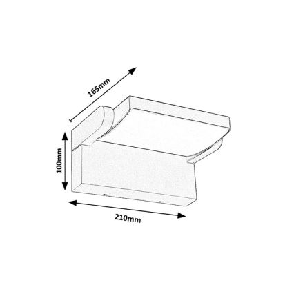 Brilagi - LED Outdoor wall light ANKLE LED/18W/230V 4000K IP65 anthracite