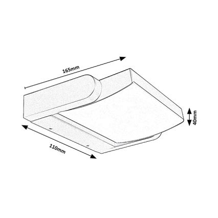 Brilagi - LED Outdoor wall light ANKLE LED/18W/230V 4000K IP65 anthracite