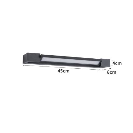 BRILAGI - LED Outdoor wall light AQUA LINE LED/12W/230V 45 cm IP44 black CRI 90