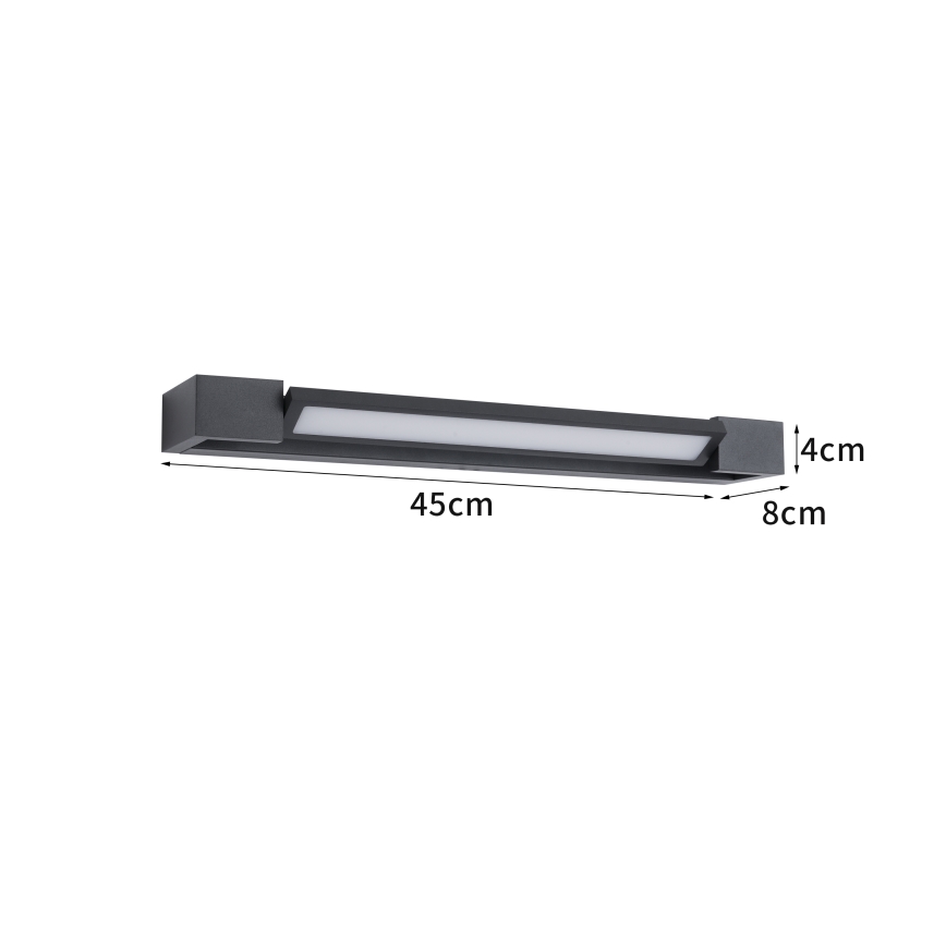 BRILAGI - LED Outdoor wall light AQUA LINE LED/12W/230V 45 cm IP44 black CRI 90