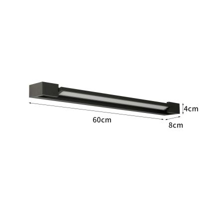 BRILAGI - LED Outdoor wall light AQUA LINE LED/18W/230V 60 cm IP44 black CRI 90