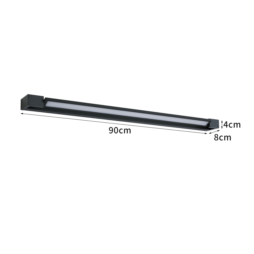 BRILAGI - LED Outdoor Wall Light AQUA LINE LED/24W/230V 90 cm IP44 black CRI 90