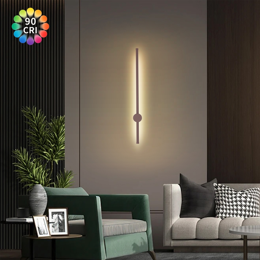 Brilagi - LED Outdoor Wall Light AURA LED/12W/230V 3000K IP54 65 cm brown CRI 90