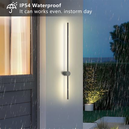 Brilagi - AURA LED Outdoor Wall Light LED/20W/230V 4000K IP54 97 cm Anthracite