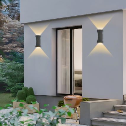 Brilagi - LED Outdoor Wall Light BICON LED/10W/230V anthracite IP44