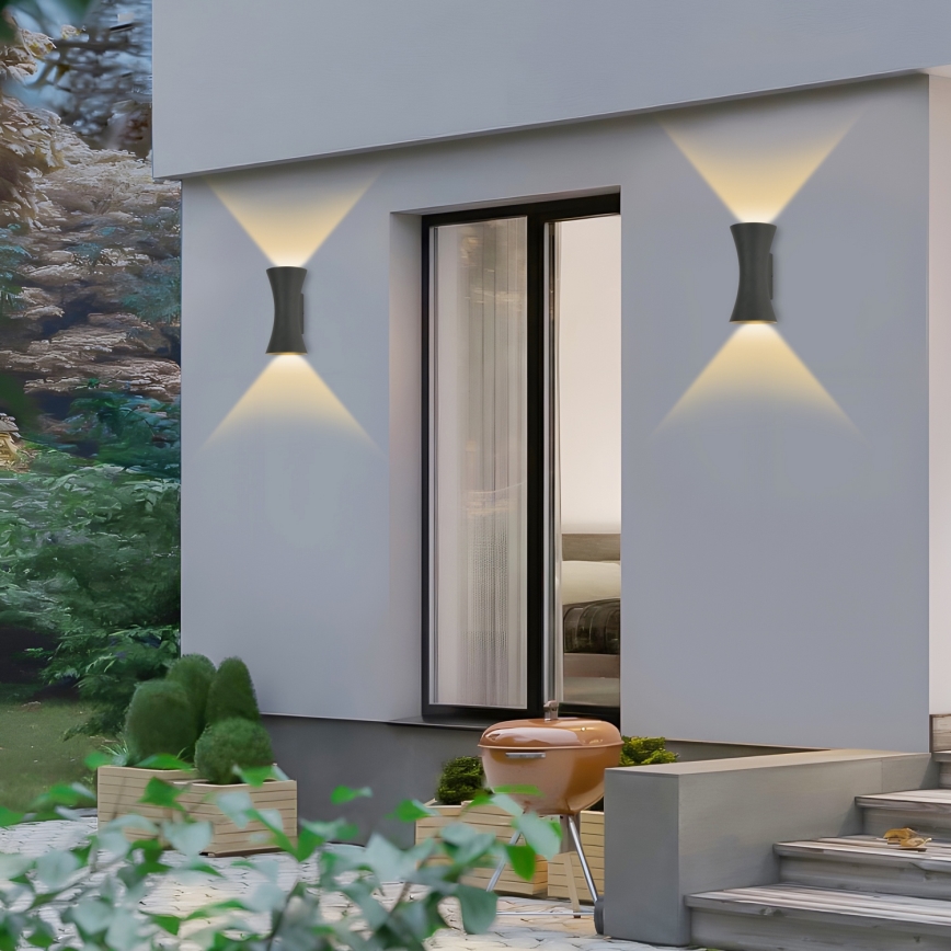 Brilagi - LED Outdoor Wall Light BICON LED/10W/230V anthracite IP44