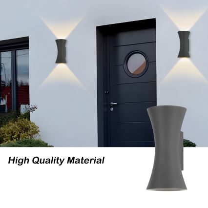 Brilagi - LED Outdoor Wall Light BICON LED/10W/230V anthracite IP44