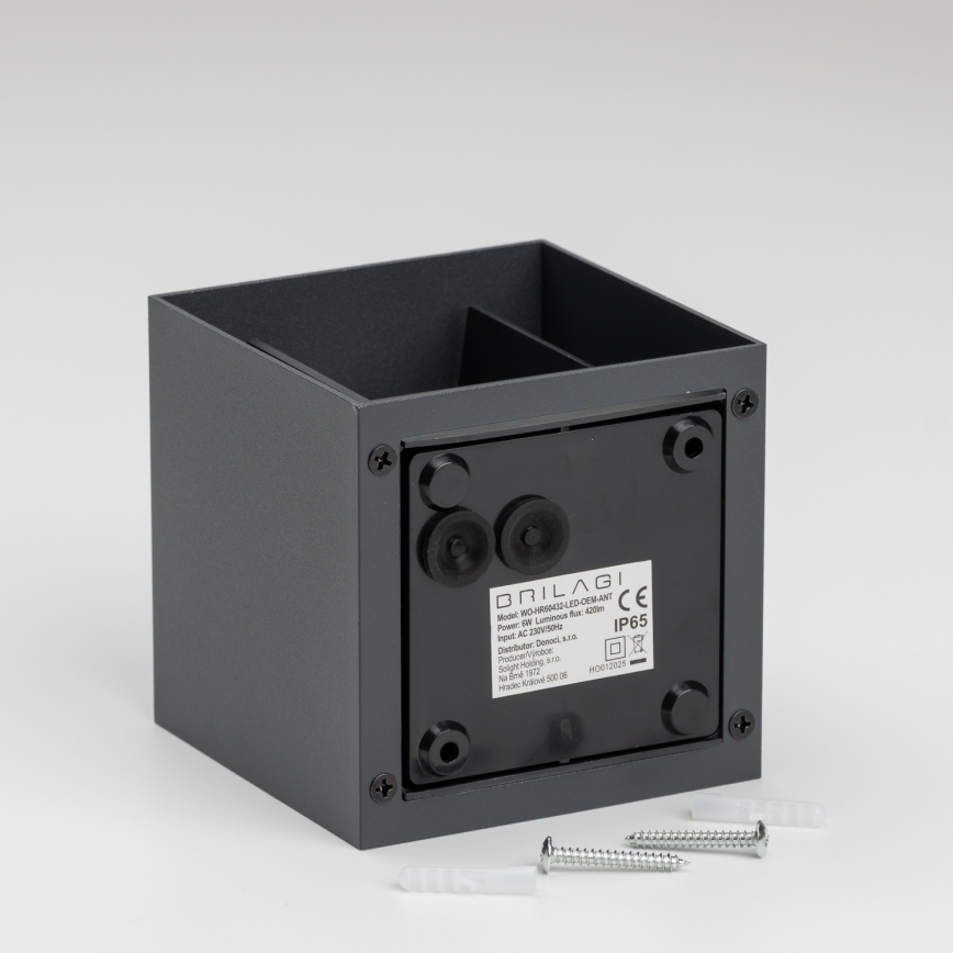 Brilagi - LED Outdoor wall light CUBE LED/6W/230V anthracite IP54
