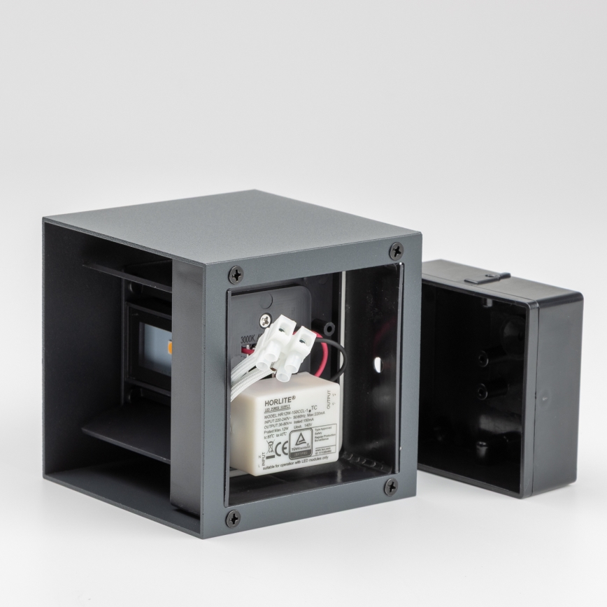 Brilagi - LED Outdoor wall light CUBE LED/6W/230V anthracite IP54