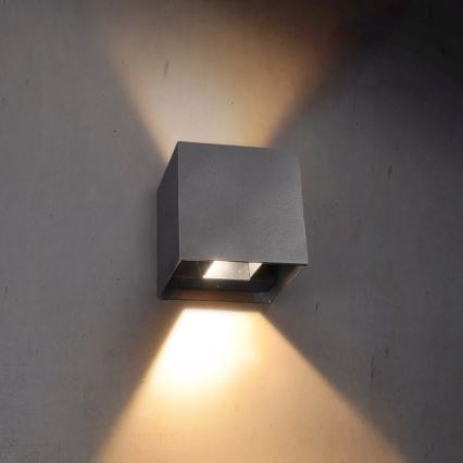Brilagi - LED Outdoor wall light CUBE LED/6W/230V anthracite IP54