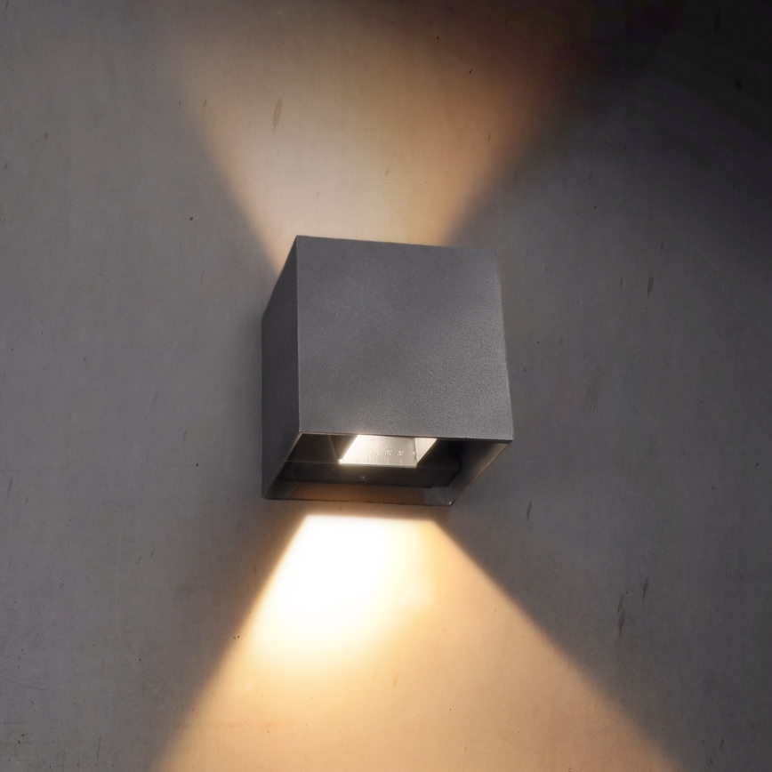 Brilagi - LED Outdoor wall light CUBE LED/6W/230V anthracite IP54