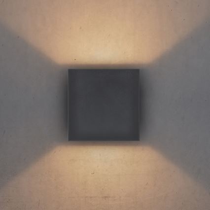 Brilagi - LED Outdoor wall light CUBE LED/6W/230V anthracite IP54