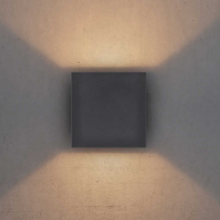 Brilagi - LED Outdoor wall light CUBE LED/6W/230V anthracite IP54