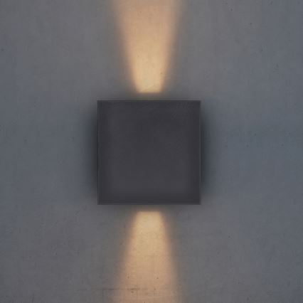 Brilagi - LED Outdoor wall light CUBE LED/6W/230V anthracite IP54