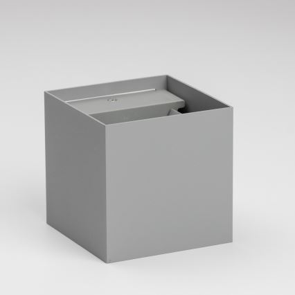 Brilagi - LED Outdoor wall light CUBE LED/6W/230V grey IP54