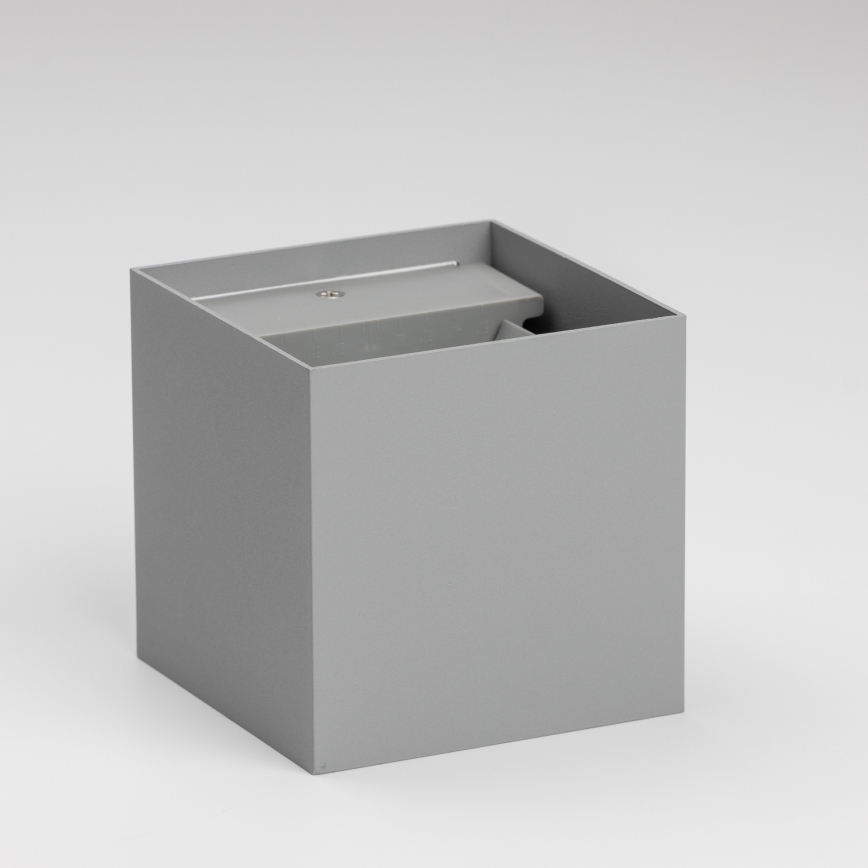 Brilagi - LED Outdoor wall light CUBE LED/6W/230V grey IP54