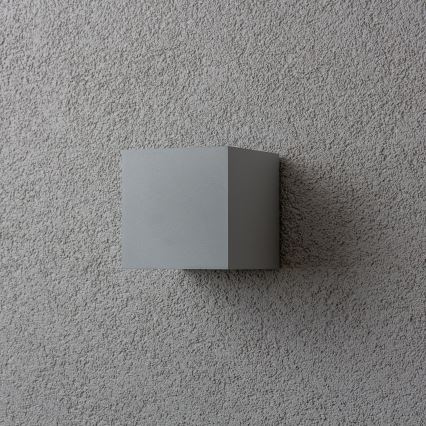 Brilagi - LED Outdoor wall light CUBE LED/6W/230V grey IP54