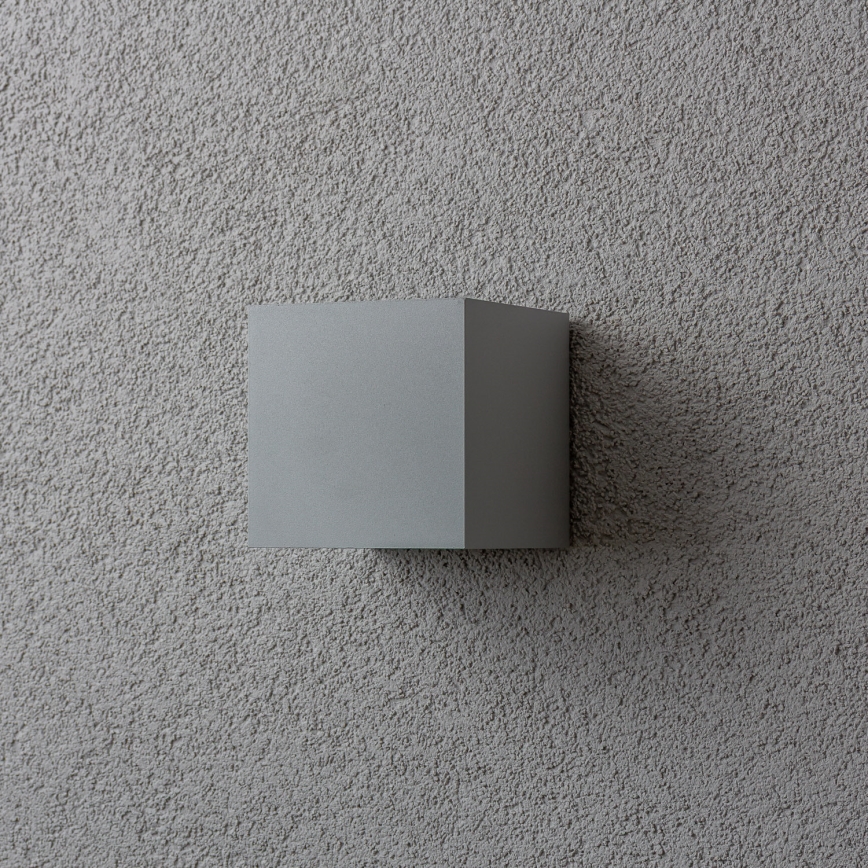 Brilagi - LED Outdoor wall light CUBE LED/6W/230V grey IP54