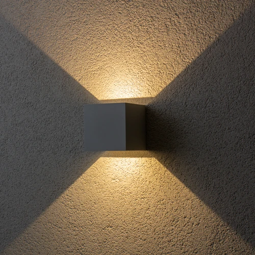 Brilagi - LED Outdoor wall light CUBE LED/6W/230V grey IP54