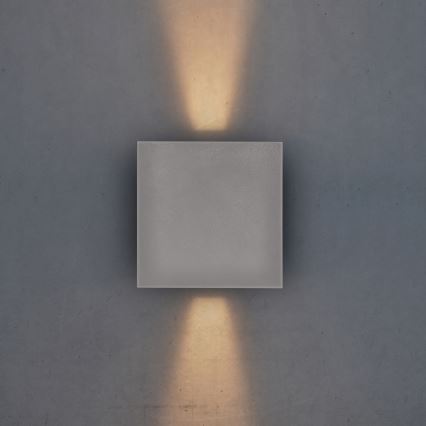 Brilagi - LED Outdoor wall light CUBE LED/6W/230V grey IP54