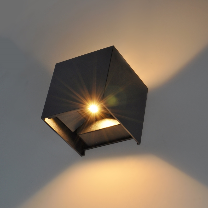 Brilagi - LED Outdoor wall light CUBE LED/6W/230V IP54