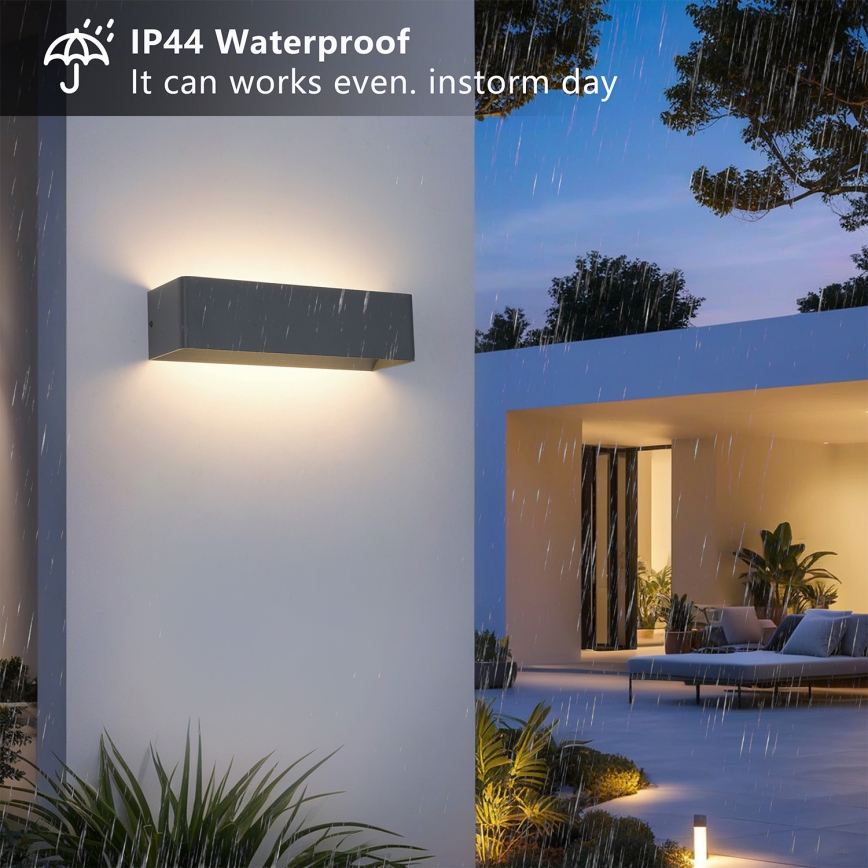 Brilagi - LED Outdoor Wall Light DONNANI LED/12W/230V 30 cm anthracite IP44