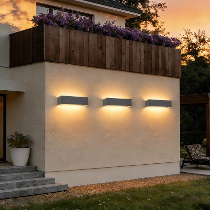 Brilagi - LED Outdoor Wall Light DONNANI LED/12W/230V 30 cm anthracite IP44