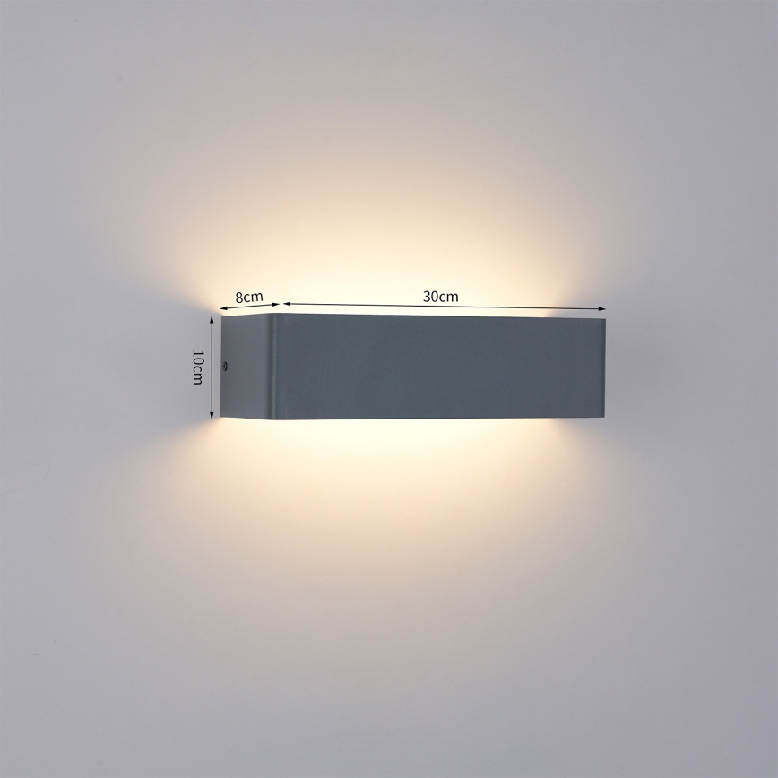Brilagi - LED Outdoor Wall Light DONNANI LED/12W/230V 30 cm anthracite IP44