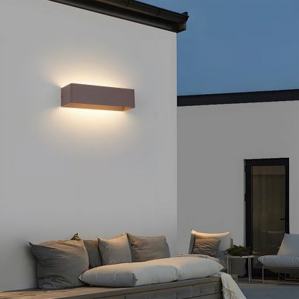 Brilagi - LED Outdoor Wall Light DONNANI LED/12W/230V 30 cm Brown IP44
