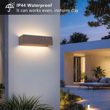 Brilagi - LED Outdoor Wall Light DONNANI LED/12W/230V 30 cm Brown IP44