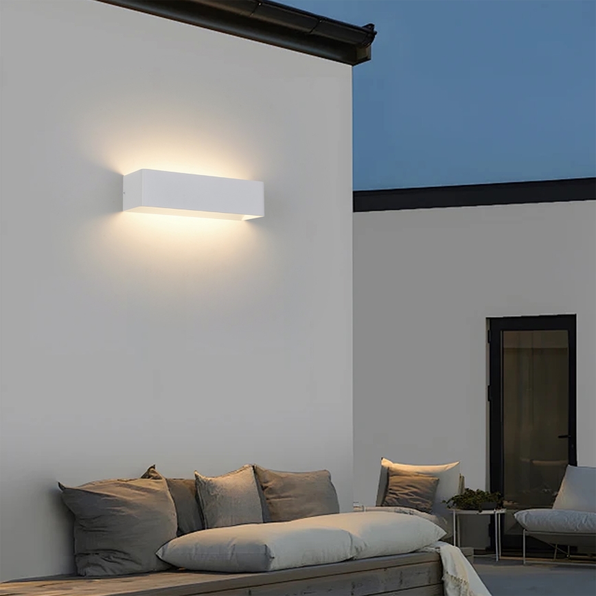 Brilagi - LED Outdoor Wall Light DONNANI LED/12W/230V 30 cm White IP44