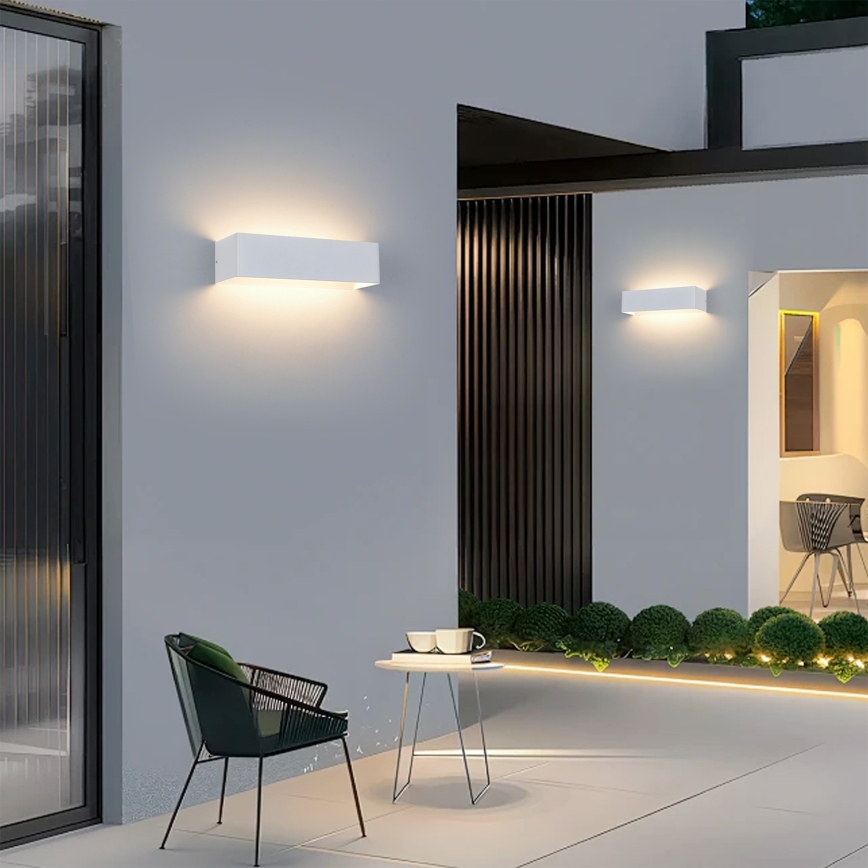 Brilagi - LED Outdoor Wall Light DONNANI LED/12W/230V 30 cm White IP44