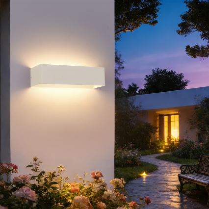 Brilagi - LED Outdoor Wall Light DONNANI LED/12W/230V 30 cm White IP44
