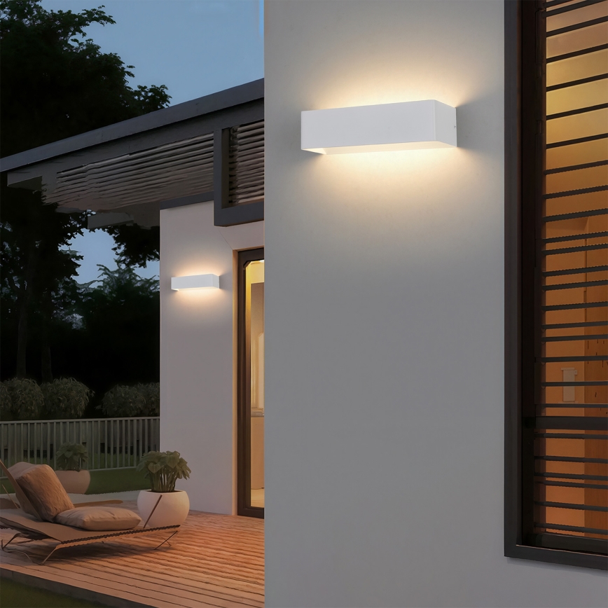 Brilagi - LED Outdoor Wall Light DONNANI LED/12W/230V 30 cm White IP44