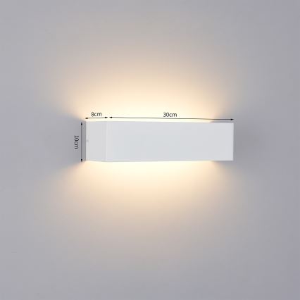Brilagi - LED Outdoor Wall Light DONNANI LED/12W/230V 30 cm White IP44