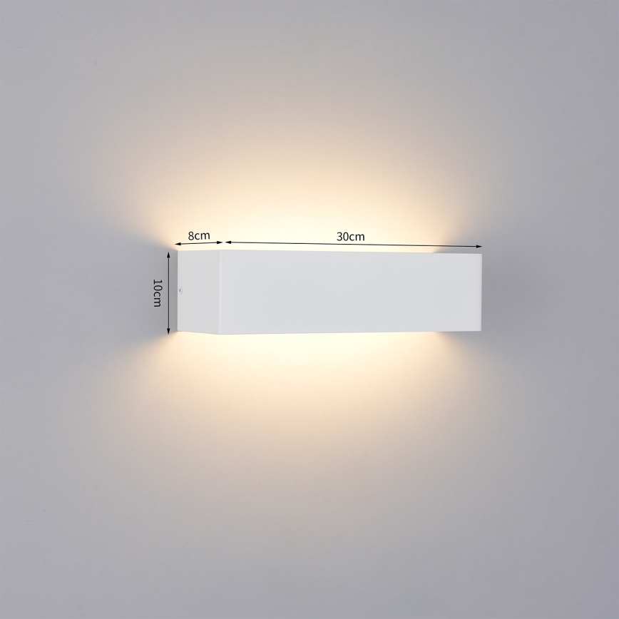 Brilagi - LED Outdoor Wall Light DONNANI LED/12W/230V 30 cm White IP44